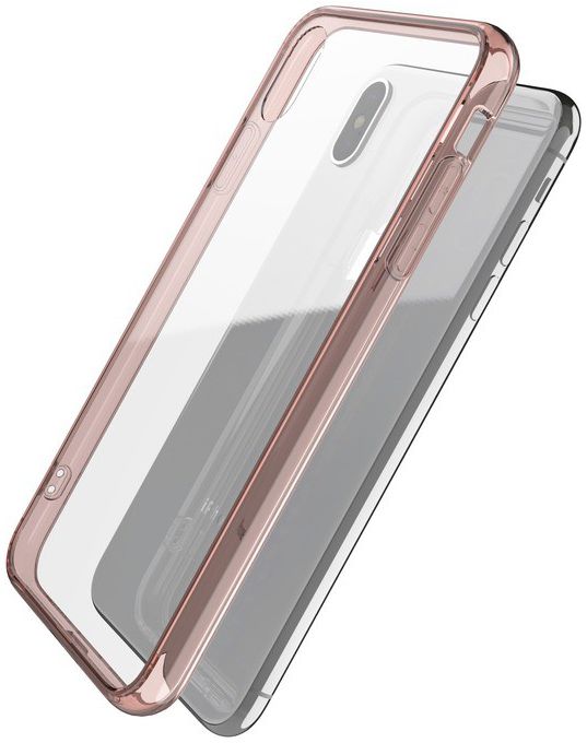 Raptic Glass Plus Apple iPhone XS Max Hoesje Transparant/Roze afbeelding 1