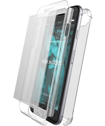 Raptic 360 Apple iPhone 8 7 hoesje met 9h glas transparant Hoesjes