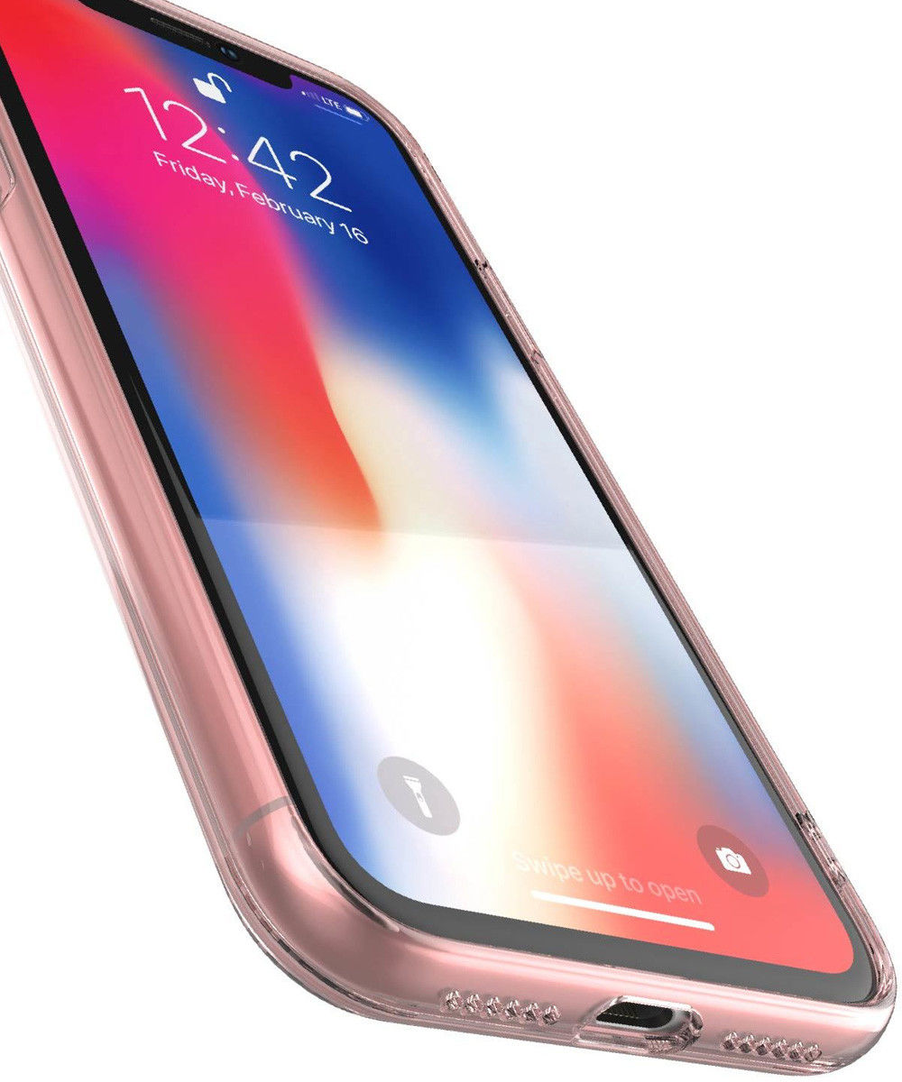 Raptic Glass Plus Apple iPhone XR Hoesje Transparant/Roze afbeelding 4