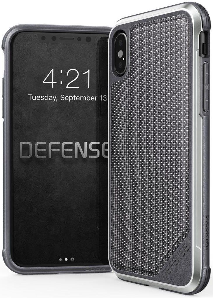 Raptic Lux Apple iPhone XS/X hoesje leather grijs afbeelding 1