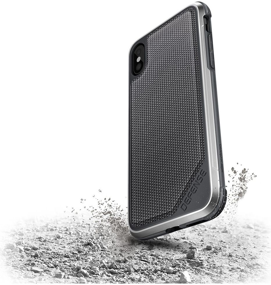 Raptic Lux Apple iPhone XS/X hoesje leather grijs afbeelding 2