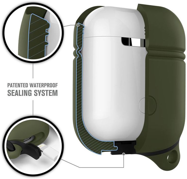 Catalyst Case Waterbestendig Hoesje Apple AirPods Army Green afbeelding 3