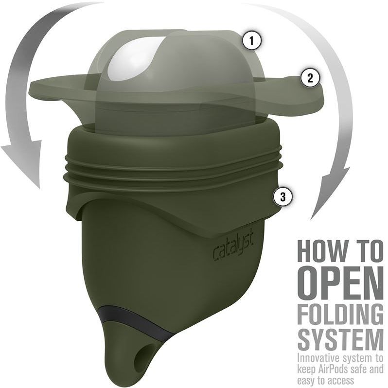 Catalyst Case Waterbestendig Hoesje Apple AirPods Army Green afbeelding 8