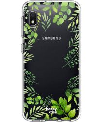 HappyCase Samsung Galaxy A10 Flexibel TPU Hoesje Leaves Print