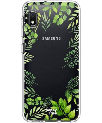HappyCase Samsung Galaxy A10 Flexibel TPU Hoesje Leaves Print Hoesjes