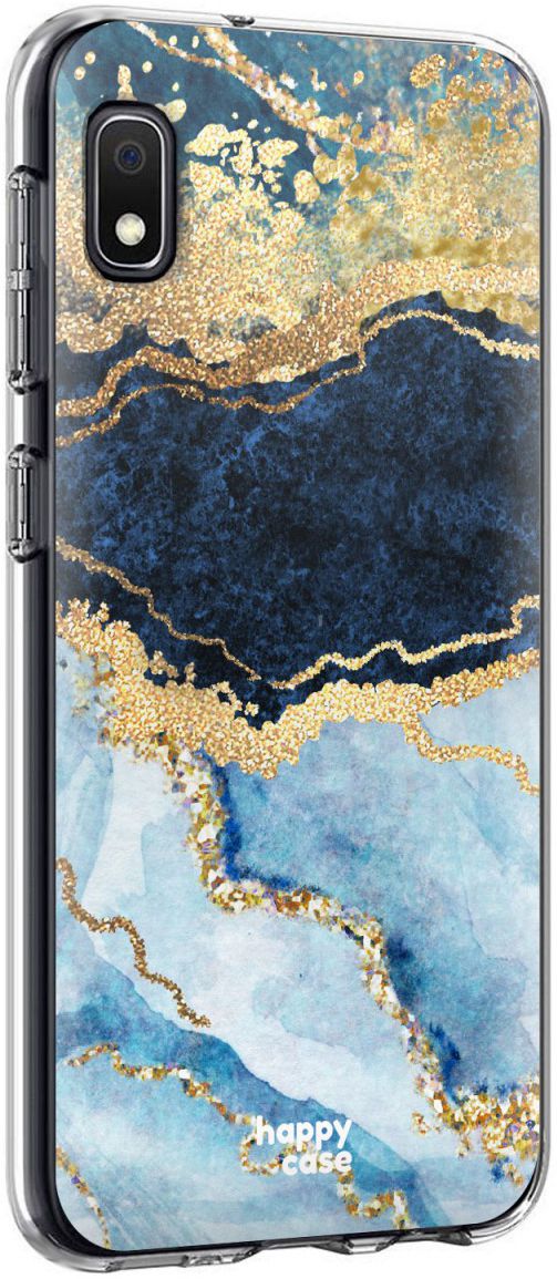 HappyCase Samsung Galaxy A10 Flexibel TPU Hoesje Blauw Marmer Print afbeelding 7