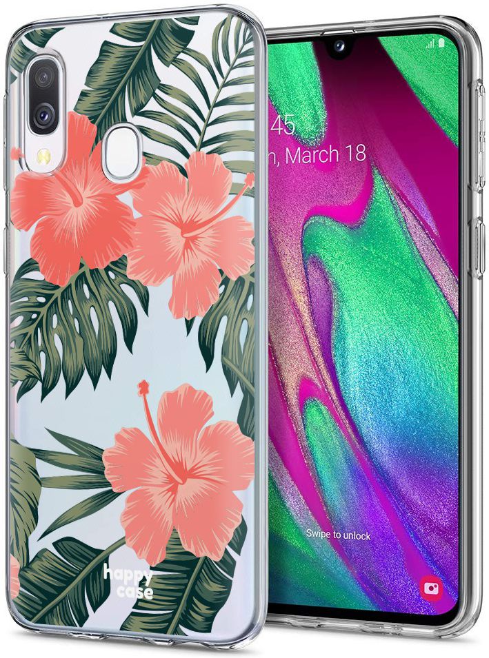 HappyCase Samsung Galaxy A20E Flexibel TPU Hoesje Tropic Vibe Print afbeelding 2