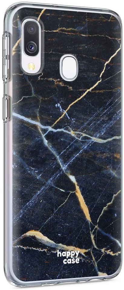 HappyCase Samsung Galaxy A20E Flexibel TPU Hoesje Donker Marmer Print afbeelding 5
