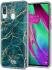 HappyCase Samsung Galaxy A20E Flexibel TPU Hoesje Aqua Marmer Print afbeelding 2