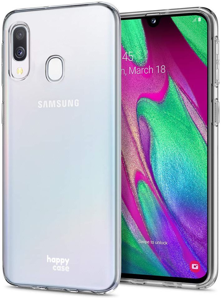 HappyCase Samsung Galaxy A20E Flexibel TPU Hoesje Clear Print afbeelding 2