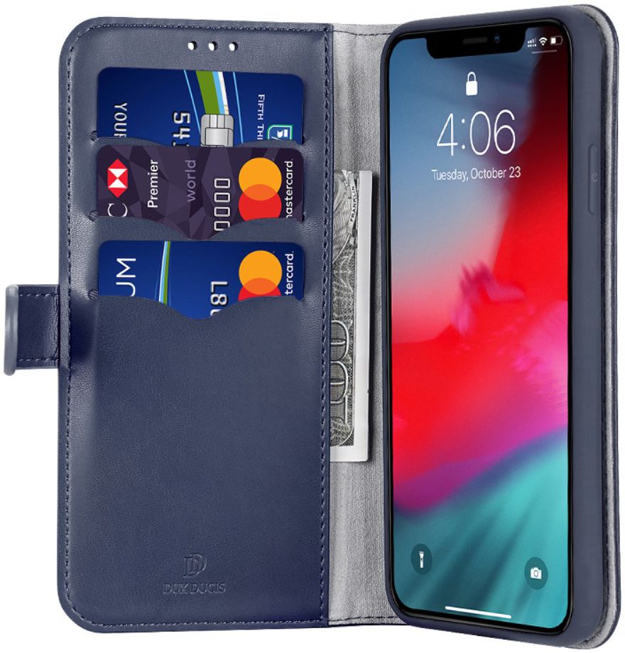 Dux Ducis Kado Series Apple iPhone 11 Pro Max Portemonnee Hoesje Blauw afbeelding 1