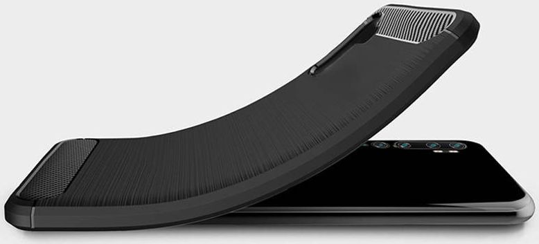 Xiaomi Mi Note 10 / Mi Note 10 Pro Hoesje Geborsteld en Dun TPU Zwart afbeelding 6