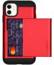 Spigen Slim Armor Card Holder Case Apple iPhone 11 Hoesje Rood