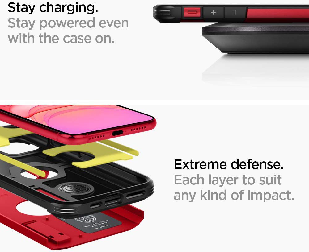 Spigen Tough Armor XP Apple iPhone 11 Hoesje Rood GSMpunt.nl