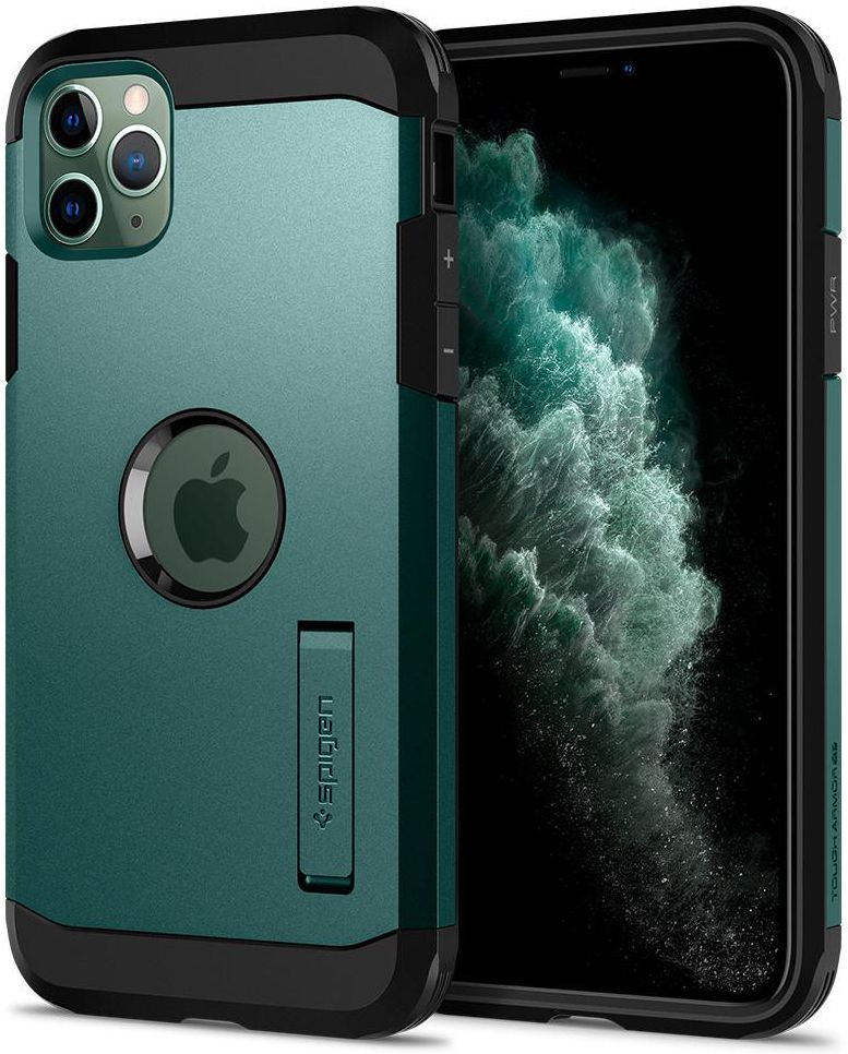 Spigen Tough Armor Case iPhone 11 Pro Max Midnight Green afbeelding 1