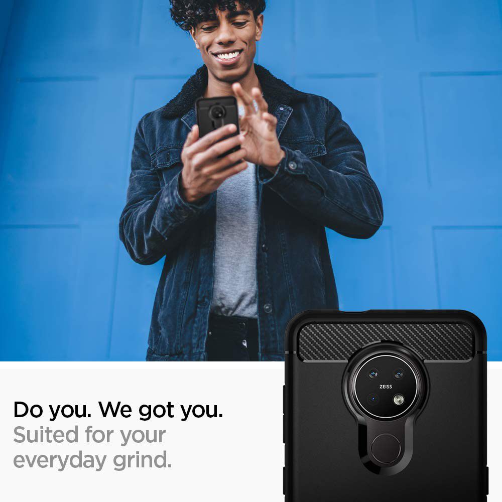 Spigen Rugged Armor Hoesje Nokia 7.2 Zwart afbeelding 7
