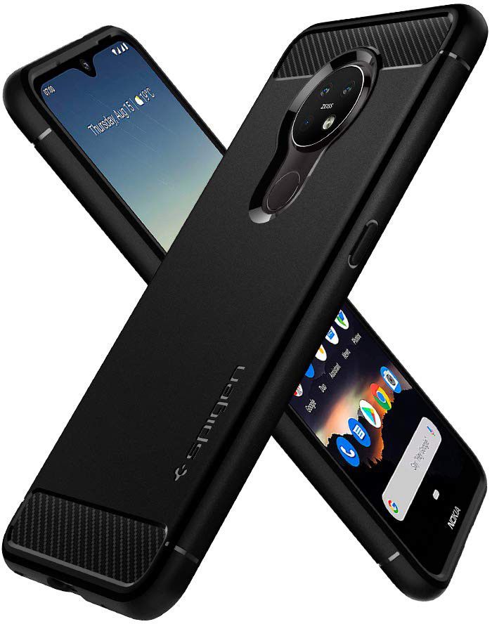 Spigen Rugged Armor Hoesje Nokia 7.2 Zwart afbeelding 8