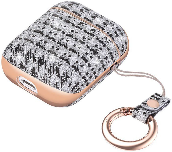 Hoco Beautiful Series Apple AirPods Stevig TPU Hoesje Zilver afbeelding 2