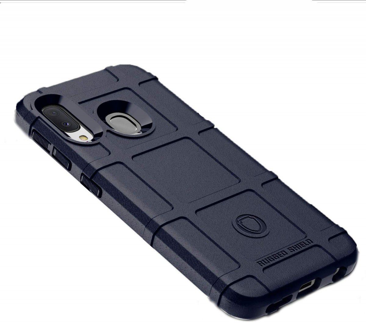 Samsung Galaxy A20e Anti-Shock TPU Hyrbide Hoesje Blauw afbeelding 2