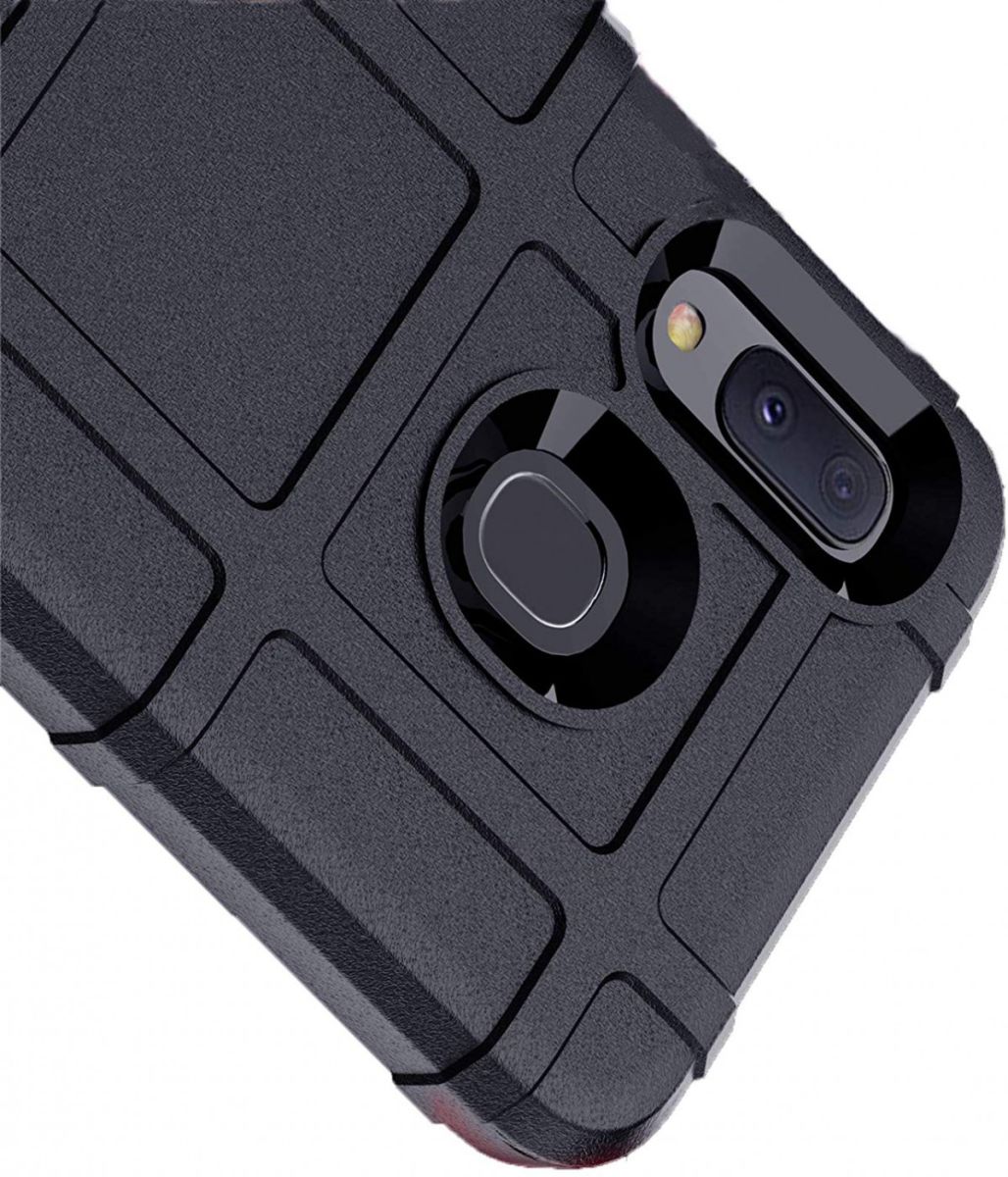 Samsung Galaxy A20e Anti-Shock TPU Hyrbide Hoesje Blauw afbeelding 3