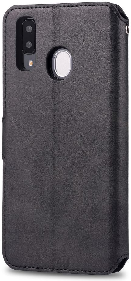AZNS Samsung Galaxy A20e Portemonnee Stand Hoesje Zwart afbeelding 4