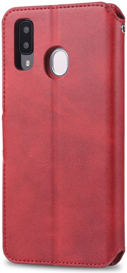 AZNS Samsung Galaxy A20e Portemonnee Stand Hoesje Rood afbeelding 4