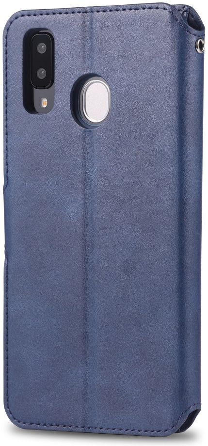 AZNS Samsung Galaxy A20e Portemonnee Stand Hoesje Blauw afbeelding 4
