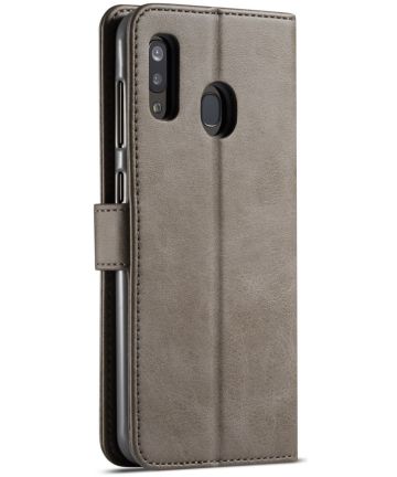 Samsung Galaxy A20e Portemonnee Stand Bookcase Hoesje Grijs Hoesjes
