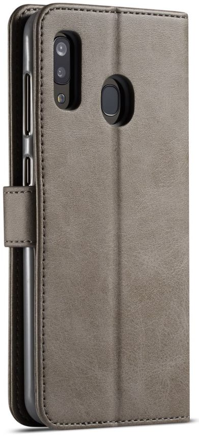 Samsung Galaxy A20e Portemonnee Stand Bookcase Hoesje Grijs afbeelding 1