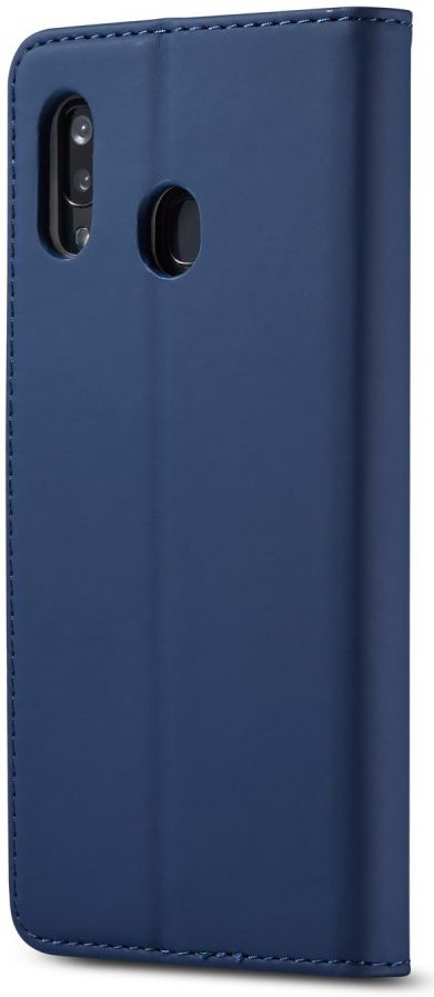 Samsung Galaxy A20e Portemonnee Stand Bookcase Hoesje Kunstleer Blauw afbeelding 5