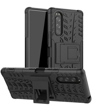 Sony Xperia 5 Robuust Hybride Hoesje Zwart Hoesjes
