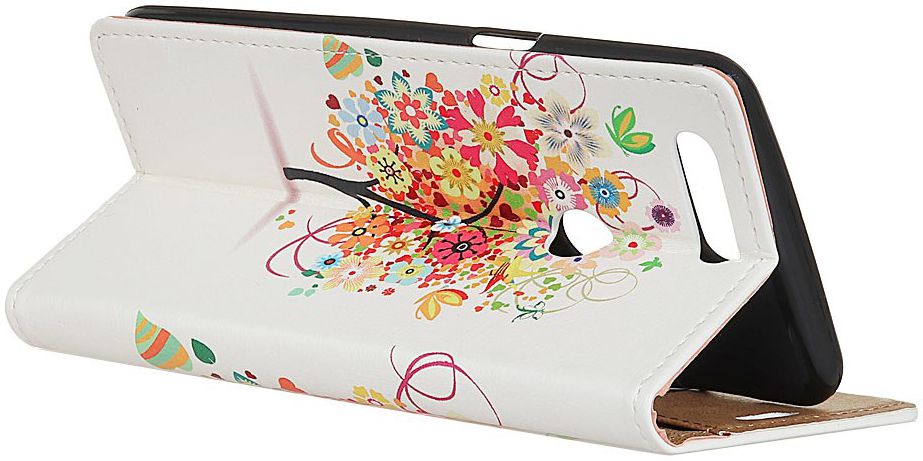 Motorola Moto E6 Play Hoesje met Rode Boom Print afbeelding 3