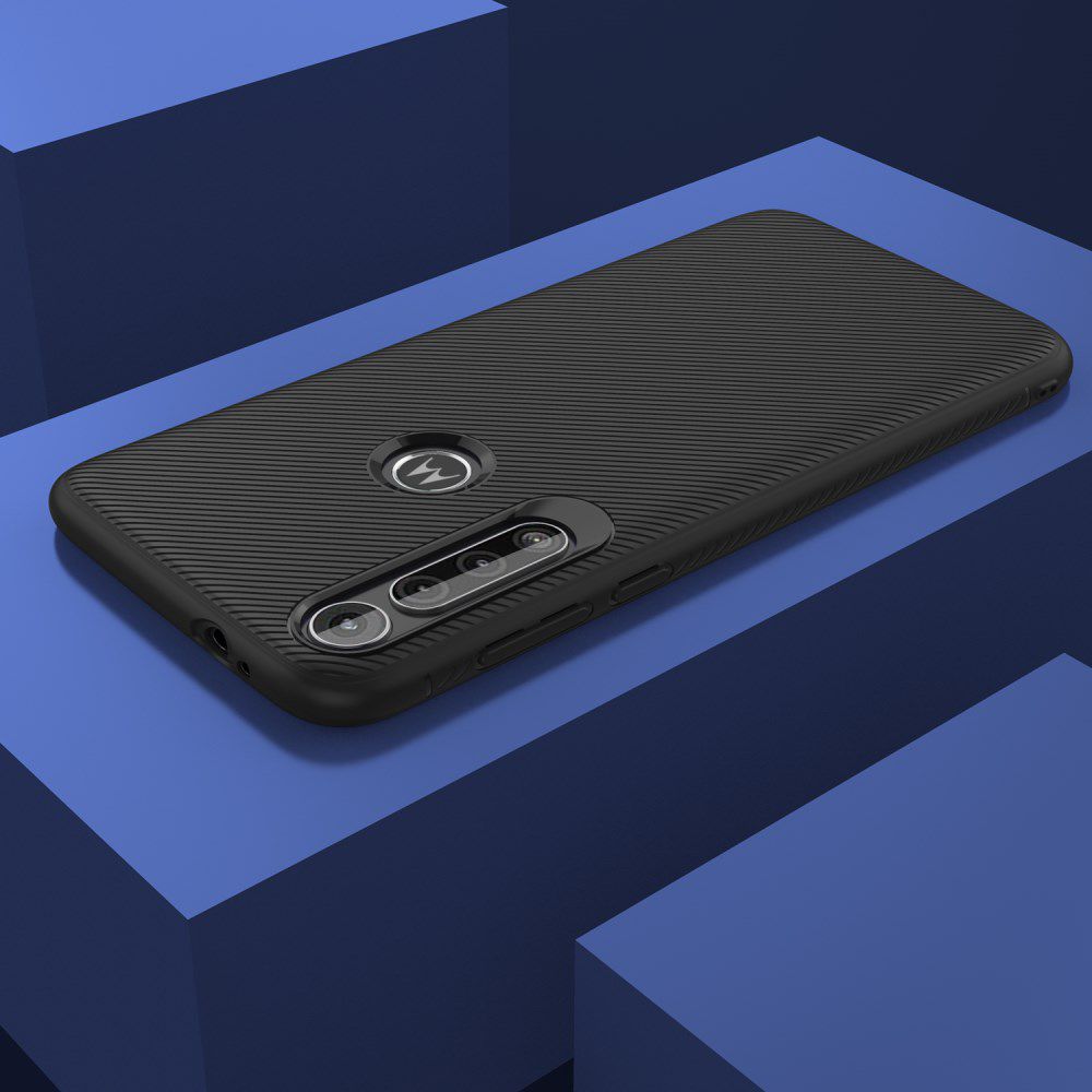 Motorola Moto G8 Play Twill Slim Texture Back Cover Zwart afbeelding 8