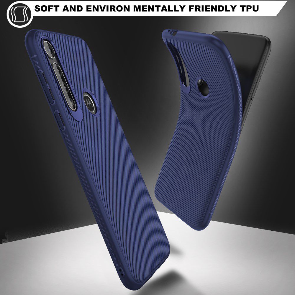 Motorola One Macro Twill Slim Texture Back Cover Blauw afbeelding 4