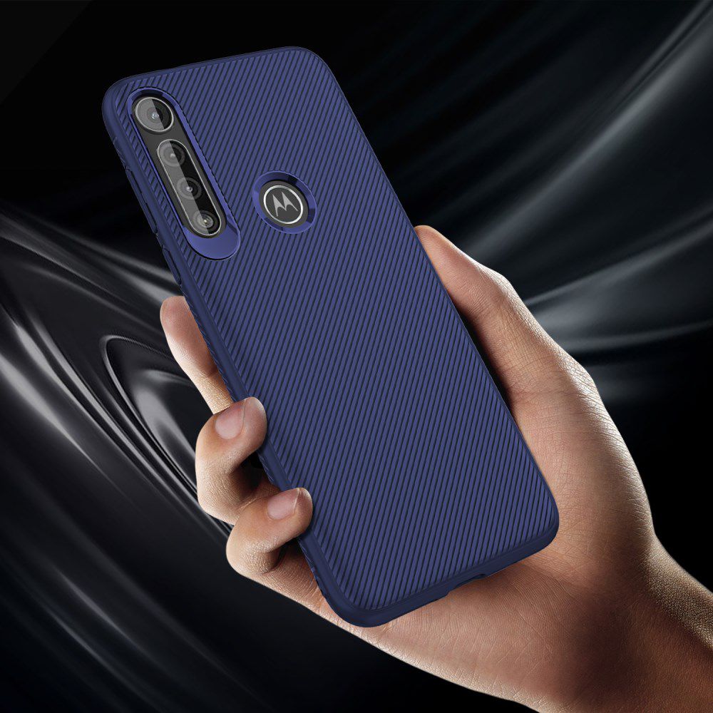 Motorola One Macro Twill Slim Texture Back Cover Blauw afbeelding 6