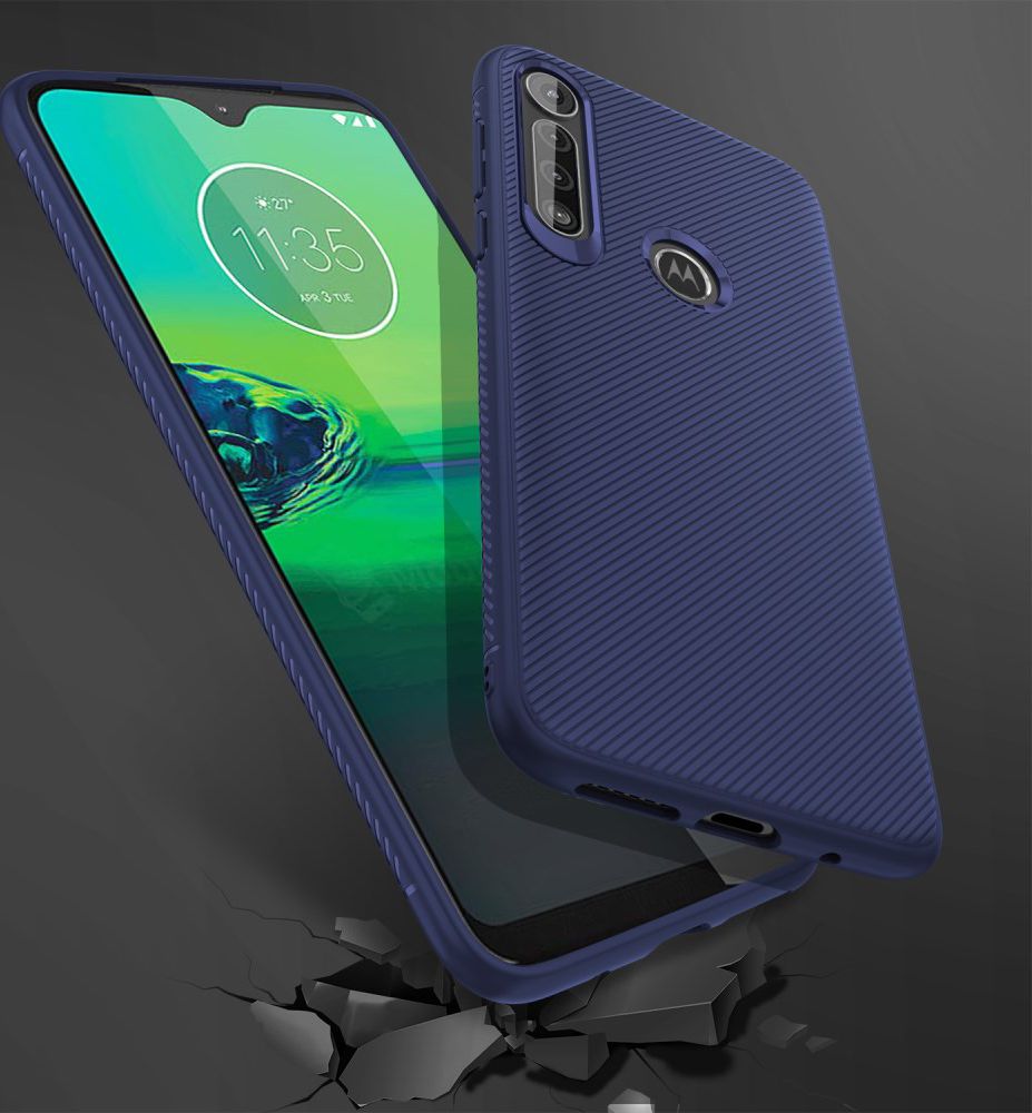 Motorola One Macro Twill Slim Texture Back Cover Blauw afbeelding 7