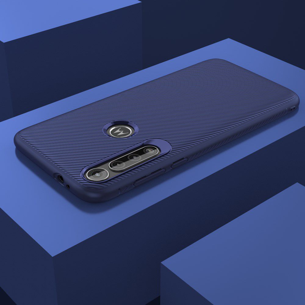 Motorola One Macro Twill Slim Texture Back Cover Blauw afbeelding 8