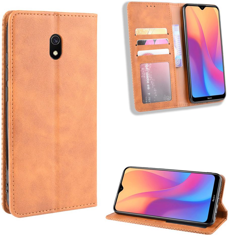 Xiaomi Redmi 8A Retro Portemonnee Hoesje Bruin afbeelding 3
