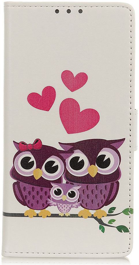 Xiaomi Redmi 8A Portemonnee Hoesje met Uilen Print afbeelding 1