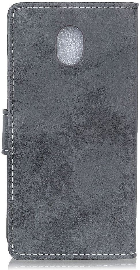 Xiaomi Redmi 8A Vintage Portemonnee Stand Hoesje Grijs afbeelding 4