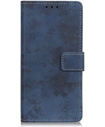Xiaomi Redmi 8A Vintage Portemonnee Stand Hoesje Blauw Hoesjes
