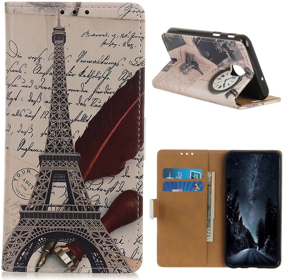 Xiaomi Redmi 8A Portemonnee Hoesje met Eiffeltoren Print afbeelding 4