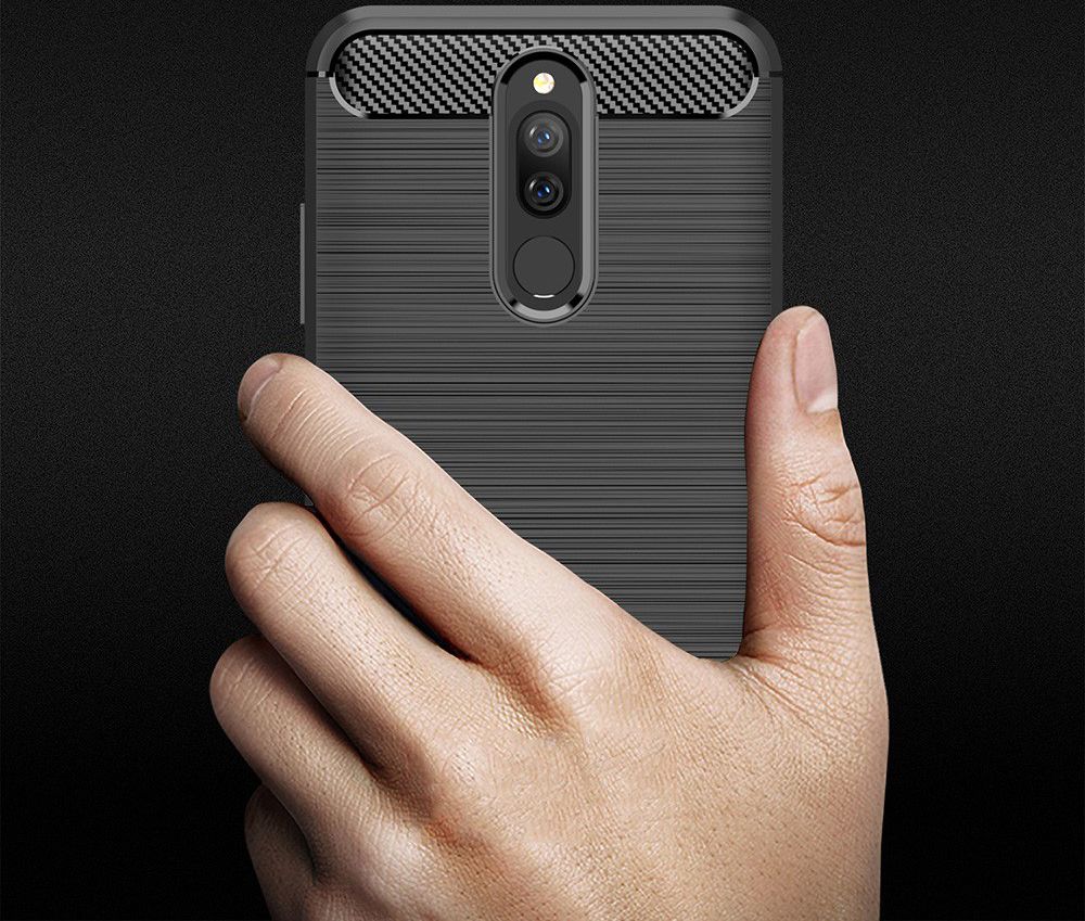 Xiaomi Redmi 8A Geborsteld TPU Hoesje Zwart afbeelding 5