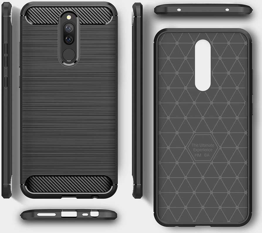 Xiaomi Redmi 8A Geborsteld TPU Hoesje Zwart afbeelding 9