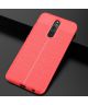 Xiaomi Redmi 8A Hoesje met Kunstleer Coating Rood
