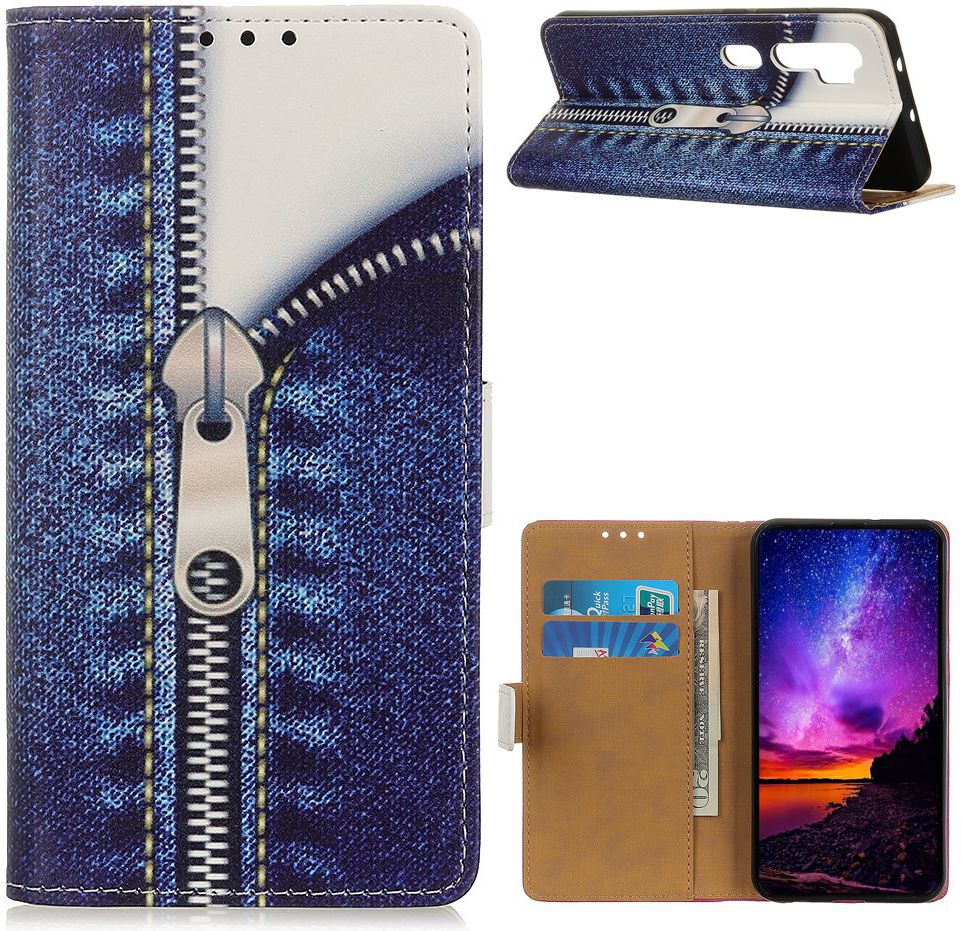 Xiaomi Mi Note 10 (Pro) Portemonnee Hoesje Print Blauw afbeelding 6
