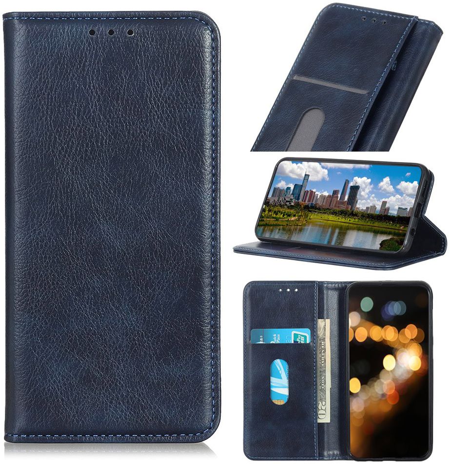Xiaomi Redmi Note 8T Splitleren Portemonnee Hoesje Donkerblauw afbeelding 4