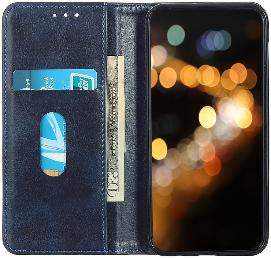 Xiaomi Redmi Note 8T Splitleren Portemonnee Hoesje Donkerblauw afbeelding 2