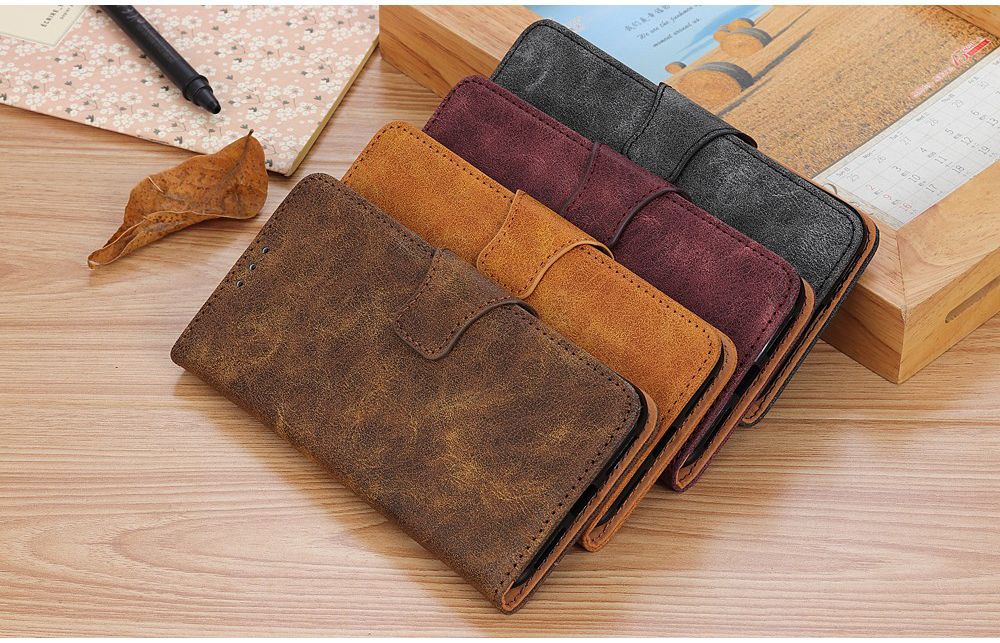 Xiaomi Redmi Note 8T Bookcase Vintage Hoesje Grijs afbeelding 6