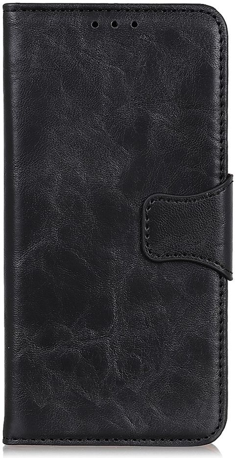 Xiaomi Redmi Note 8T Crazy Horse Leather Wallet Case Zwart afbeelding 2